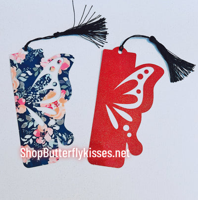 Laminated Butterfly Bookmark w/Tassel