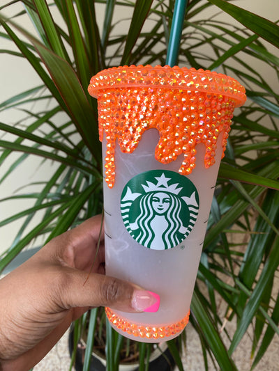 Bling drip cup with bling lid