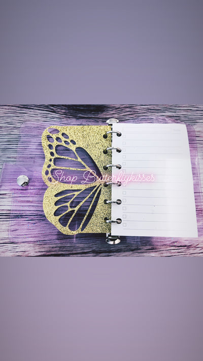 Glitter butterfly dashboard Pocket, A6, Personal