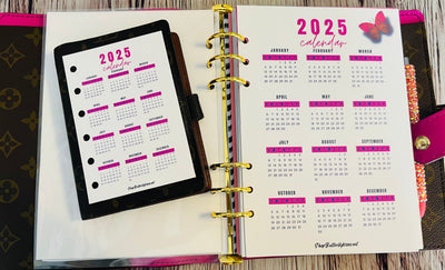 2025 Planner Calendar (Year at a glance)