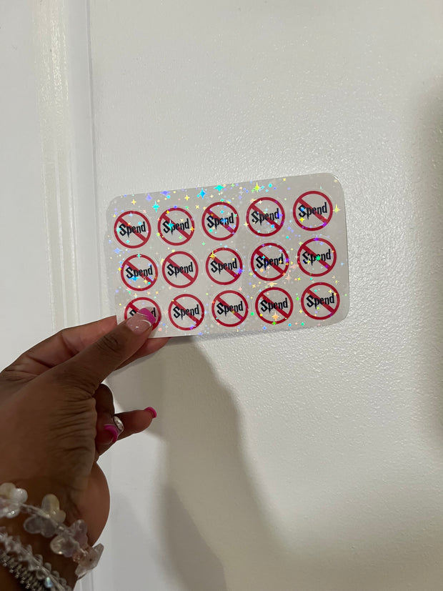 No spend stickers - Set of 15