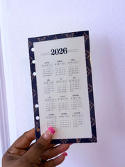 Laminated custom 2026 Planner Calendar (Year at a glance)