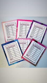 Laminated Cash Breakdown Cards for Budgeting-Set of 2