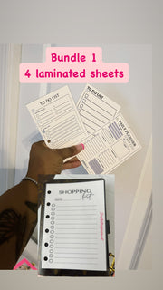 Dry erase custom inserts, Pocket Rings, A7, Personal, A5