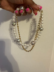 Custom Handbag Pearl & Chain Accessory