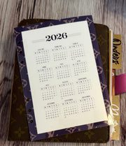 Laminated custom 2026 Planner Calendar (Year at a glance)