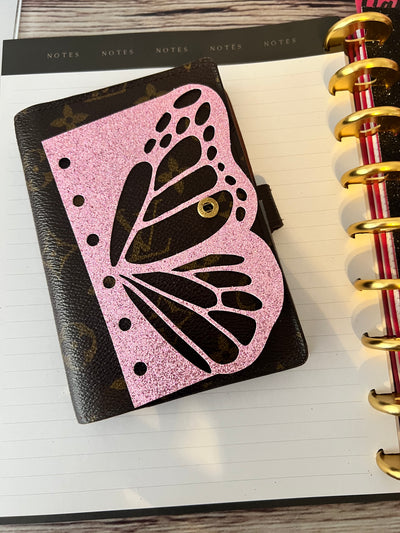 Glitter butterfly dashboard Pocket, Personal, A5, HP Mini, Half letter