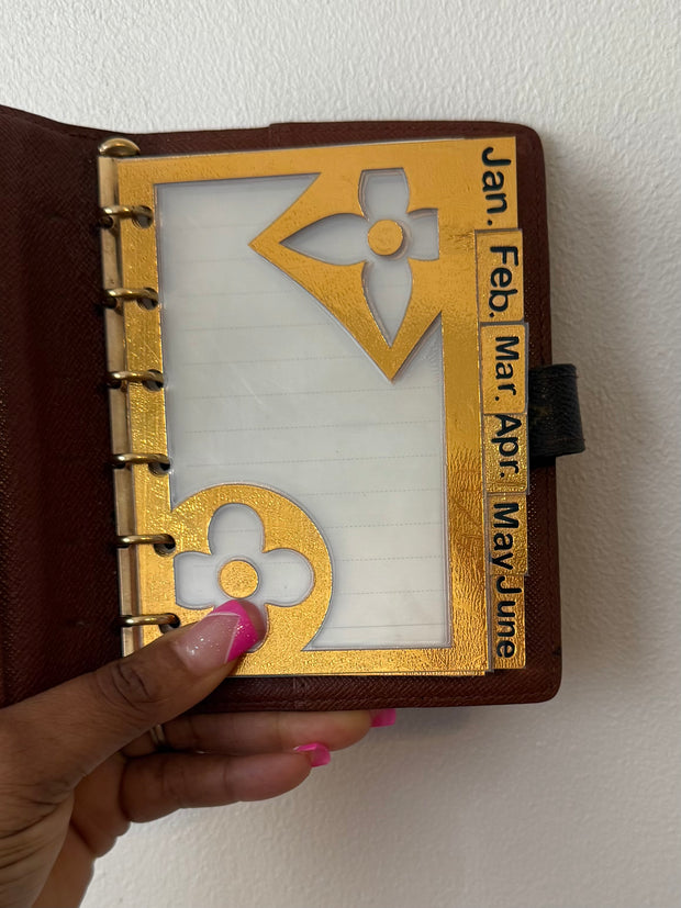 12 month Dividers Jan- Dec /Pocket/A5/Personal/Happy Planner/Franklin Covey Compact/10 mil thickness