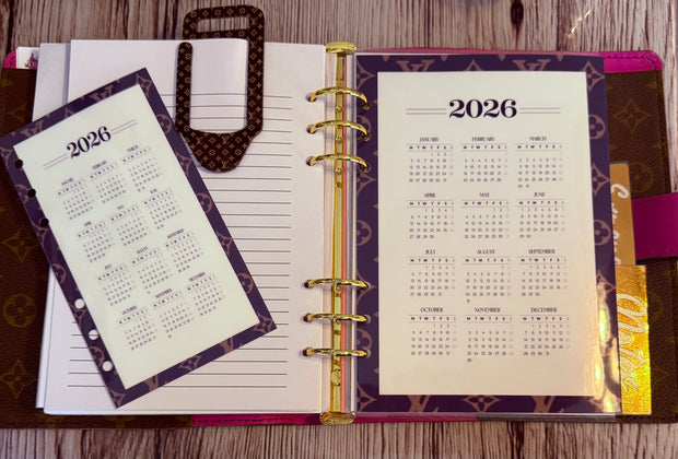 Laminated custom 2026 Planner Calendar (Year at a glance)