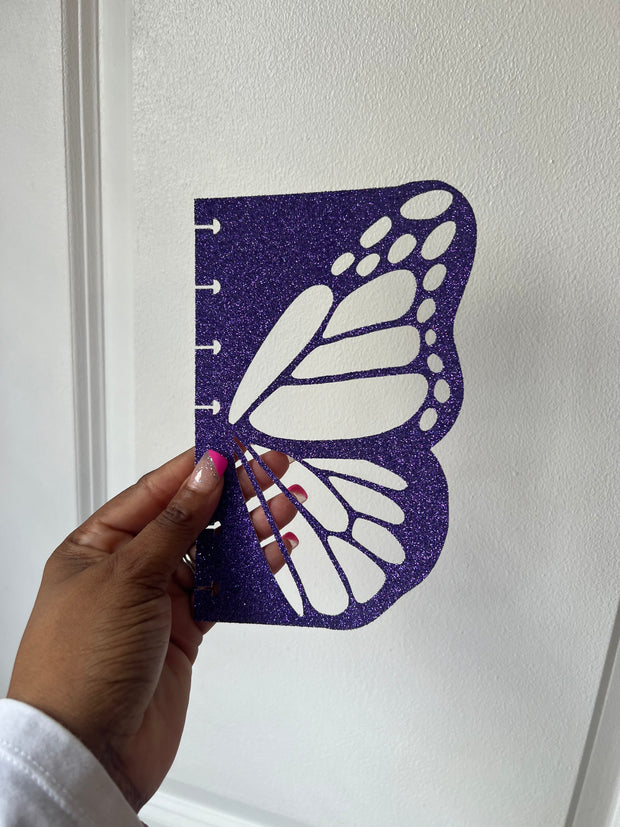 Glitter butterfly dashboard Pocket, Personal, A5, HP Mini, Half letter