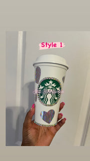 Heart Starbucks Bling Hot Cup