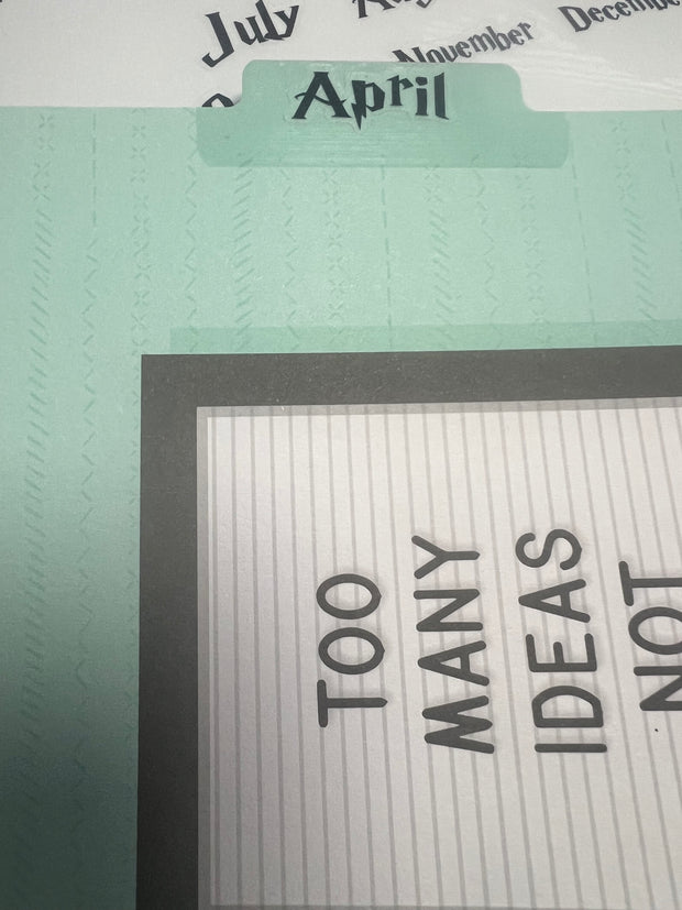 Custom Tab Labels in Harry Potter font/Harry Potter script /Bullet Journal sticker/Happy planner stickers