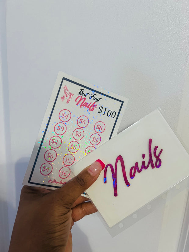 Custom Vellum Cash Envelope with savings challenge