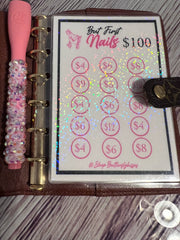 Custom Vellum Cash Envelope with savings challenge