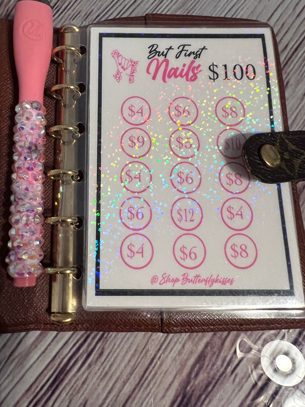 Custom Vellum Cash Envelope with savings challenge