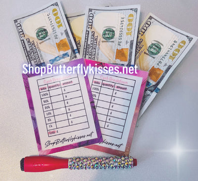 Laminated Cash Breakdown Cards for Budgeting-Set of 2