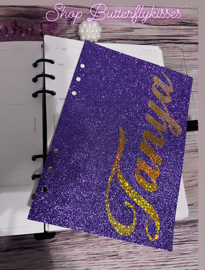 Personalized Glitter Dashboard