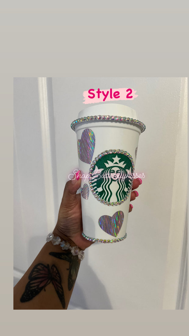 Heart Starbucks Bling Hot Cup