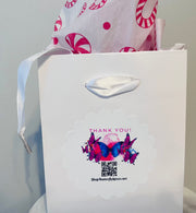 Custom Business Logo Thank you Sticker with Qr Code