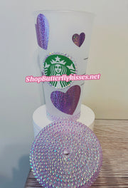 Heart Starbucks Bling Cold Cup