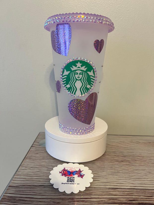 Heart Starbucks Bling Cold Cup
