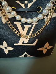 Custom Handbag Pearl & Chain Accessory