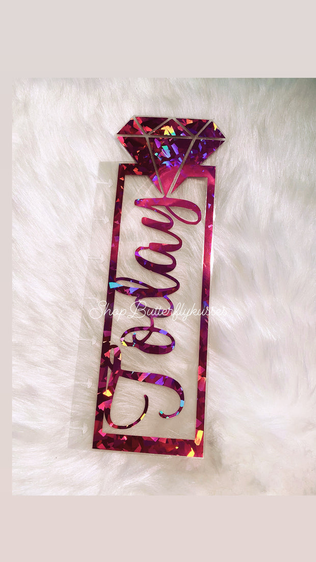 Diamond Personalized Planner Bookmark