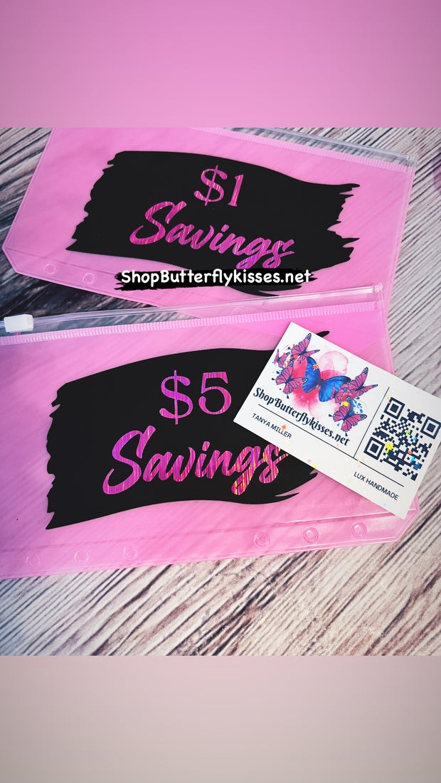 Savings Zipper Cash Envelopes