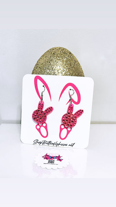 Rhinestone Bunny Earrings