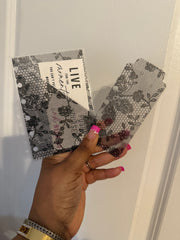 Black lace Vellum planner accessories