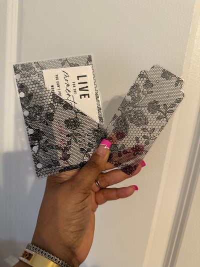 Black lace Vellum planner accessories