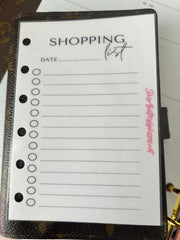 Dry erase custom inserts, Pocket Rings, A7, Personal, A5