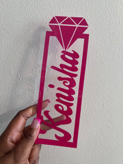 Diamond Personalized Planner Bookmark