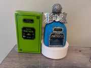 EMPTY PATRON GLITTER/RHINESTONE 750 ML BOTTLE W/BOW