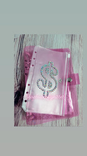 Blinged Dollar Sign Zipper Cash Envelope